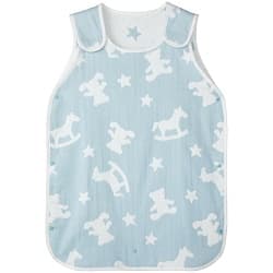 ガーゼタオルスリーパー（テディ＆もくば）／フリー（50～100）サイズ サックス