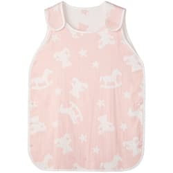 ガーゼタオルスリーパー（テディ＆もくば）／フリー（50～100）サイズ ライとピンク