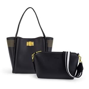 ブラックの3wayショルダーバッグとインナーバッグ