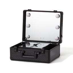 蓋を開けた黒のMakeup-case