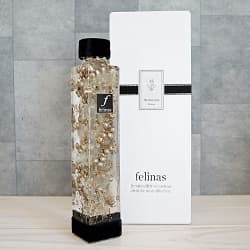 ハーバリウム 角瓶(四角柱) ロングボトル シャンパンゴールド