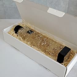 ギフトBOXに入った ハーバリウム 角瓶(四角柱) ロングボトル シャンパンゴールド