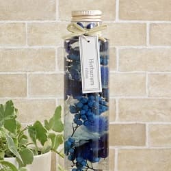 ハーバリウム【丸瓶(円柱)ブルー(青) 2