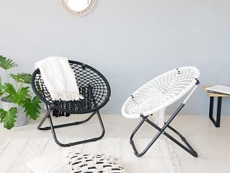 ハンモック フォールディング チェア ブラックとホワイト