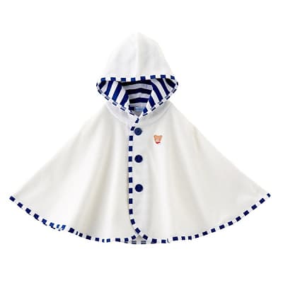 パイル素材のさわやかポンチョ