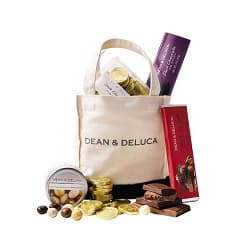 DEAN&DELUCA チャコール 白いトートバッグ