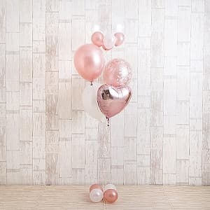 エレガントなローズピンクカラーのバルーンギフト
