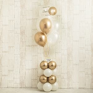 ゴールドとダマスク柄のエレガントなツートーン スタンディングバルーン