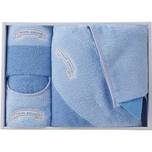 ビームス デザイン スタイ ポンチョ・ウォッシュタオルセット ブルー