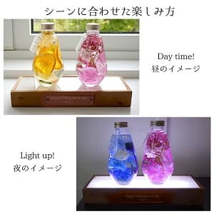 シーンに合わせた楽しみ方 Day time!昼のイメージ Light up! 夜のイメージ