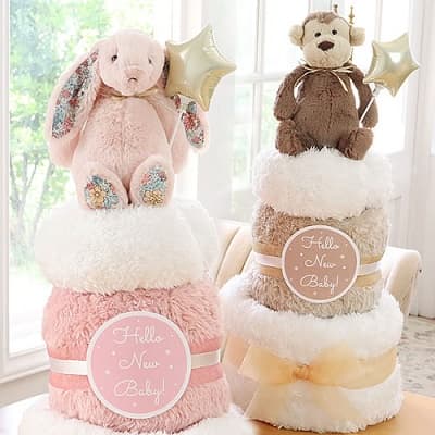 ジェリーキャットブランケットおむつケーキ