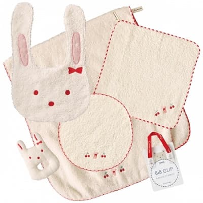 ウサギのタオルやスタイが可愛いオーガニック6点セット