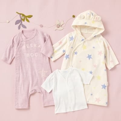 可愛いはじめてスリーパーセット 女の子用