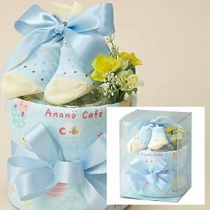 プチおむつケーキ アナノカフェ おむつｓサイズ ブルー
