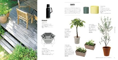 ドティエのフラワーポッドセットと観葉植物