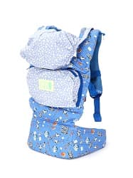 ブルーに絵柄の付いたベビーキャリアー スペース