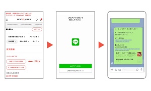 LINEで送る場合のフロー