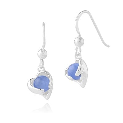 エンジェルハート ブルーキャッツアイ シルバーピアス