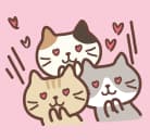 目がハートのふくふくにゃんこ