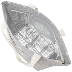 スター柄 保冷保温キャンバストートバッグの中