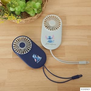 スティッチ スリムハンディファンのブルーとネイビー