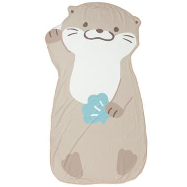 サマーアニマル 接触冷感ダイカットケット カワウソ