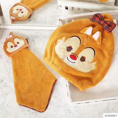 チップ&デール マスコットタオル チップの全体と顔部分