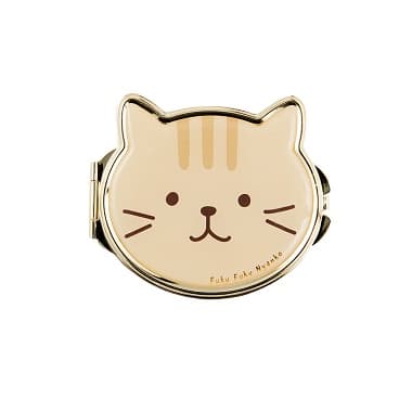 FukuFukuNyankoチャチャの顔型のコンパクトミラー