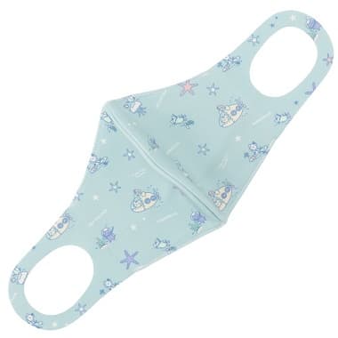 FukuFukuNyanko クール抗菌マスク グリーンを広げた図