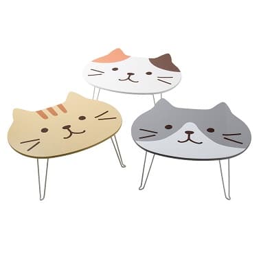 3種類のFukuFukuNyankoダイカットテーブル