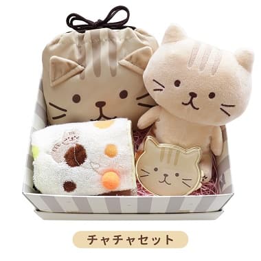 FukuFukuNyankoギフト エコバッグセットのチャチャセット