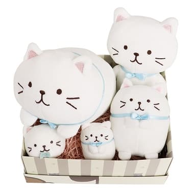 しろたまちゃんマスコットが箱に詰まった しろたまちゃんセット