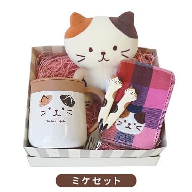 FukuFukuNyankoギフト ステンレスマグセット ミケセット