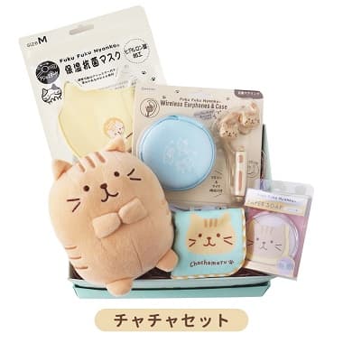 FukuFukuNyankoギフト ダイカットワイヤレスイヤホンセット チャチャセット
