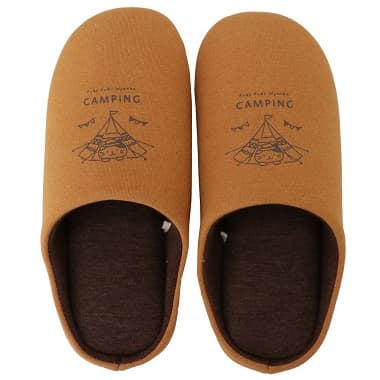 FukuFukuNyanko ホールドスリッパ イエロー CAMPING