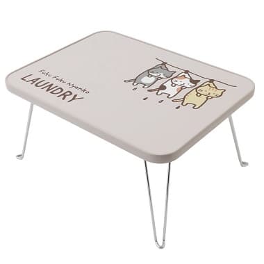 FukuFukuNyanko スタンプミニテーブル ランドリー×グレー