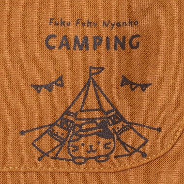 FukuFukuNyanko サロペットエプロンのCAMPINGのデザイン