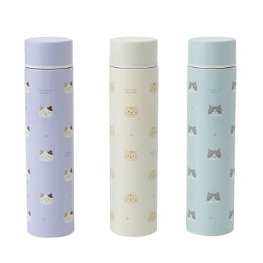 3種類のFukuFukuNyanko プリントスリムボトル