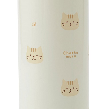 FukuFukuNyanko プリントスリムボトル イエローのちゃちゃまる柄