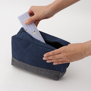 ランチバッグに入れるFukuFukuNyanko プリントスリムボトル