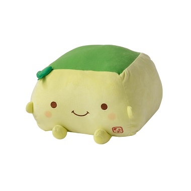 はんなり豆腐クッション Lサイズ 緑色の抹茶豆腐