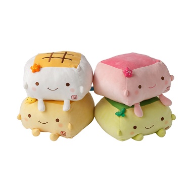 2つづつ4つにまとめた、はんなり豆腐クッション Lサイズ