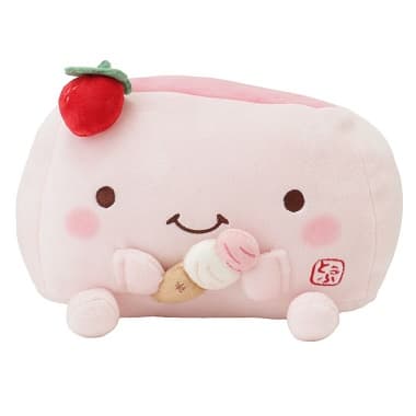 はんなり豆腐ジェラートクッション 赤いウメのMサイズ