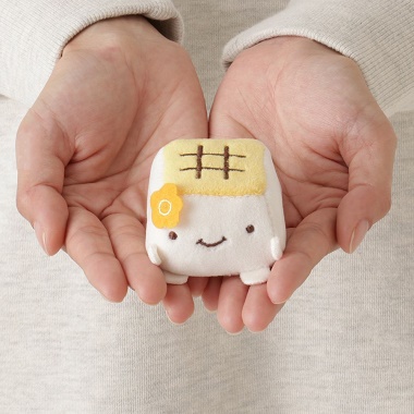 両手の手のひらに置かれた、はんなり豆腐 てのひらモッチ
