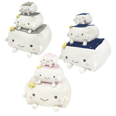 はんなり豆腐スターシリーズ 3色のS,M,Lサイズ全集合