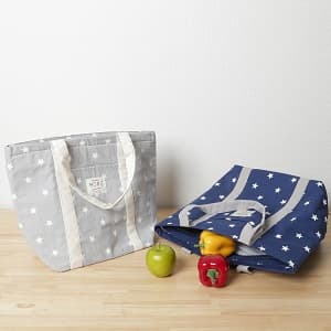 スター柄 保冷保温キャンバストートバッグ