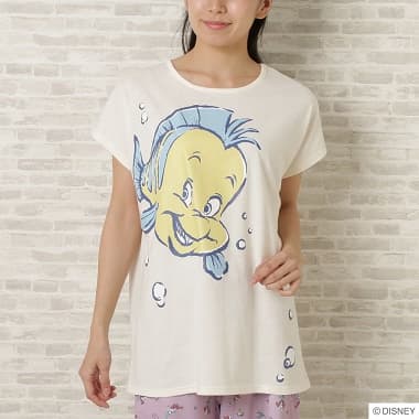 リトル・マーメイド ボックスTシャツ アイボリー