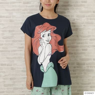 リトル・マーメイド ボックスTシャツ ネイビー