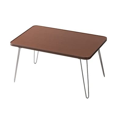 ナチュラルウッドテーブル 足を立てたブラウン