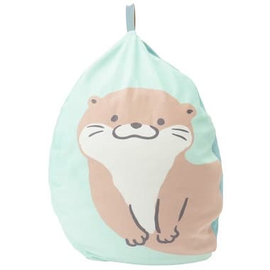 緑色のカワウソしずくクッション